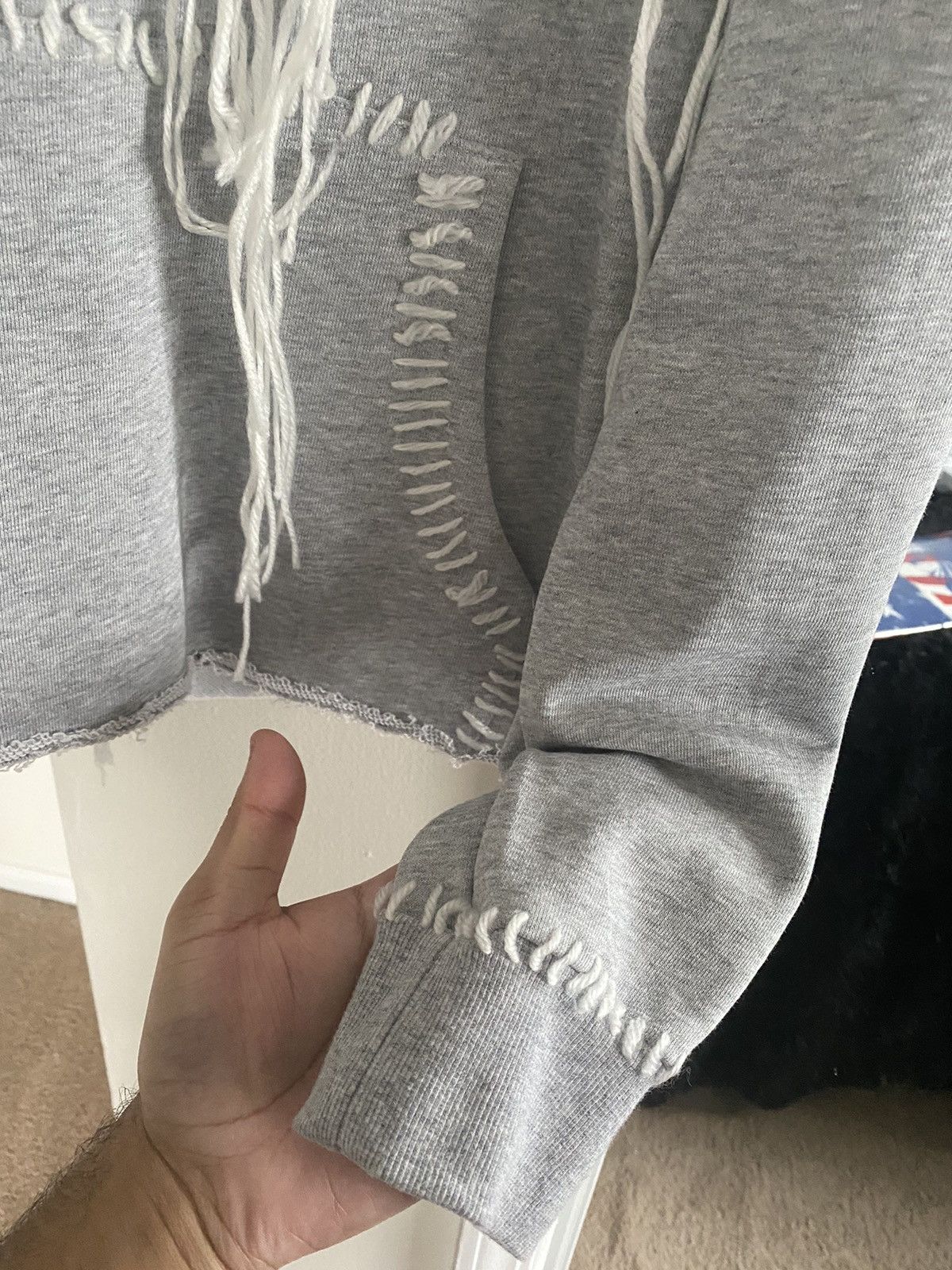 Other (YLSK) youlovesk Grey Stitched Hoodie Size US M / EU 48-50 / 2 - 6 Thumbnail