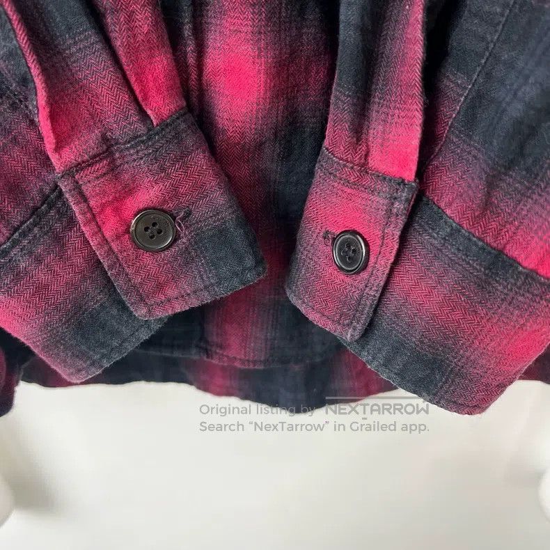 Saint Laurent Paris Saint Laurent Paris Red and Black Plaid Long Sleeve Shirt Size US M / EU 48-50 / 2 - 6 Thumbnail