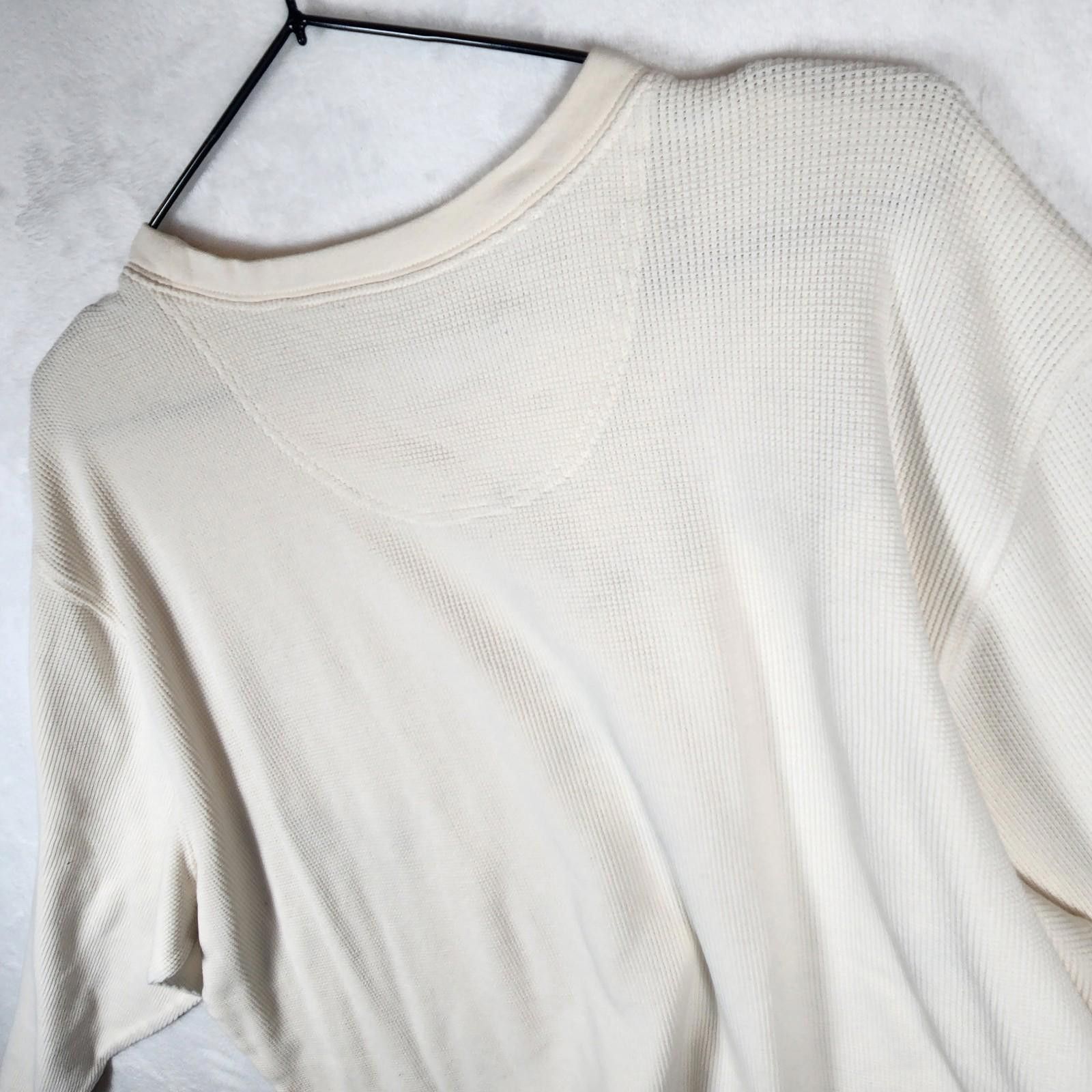 L.L. Bean Ll Bean White Waffle Knit Long Sleeve Shirt Size XXL Size US XXL / EU 58 / 5 - 8 Thumbnail
