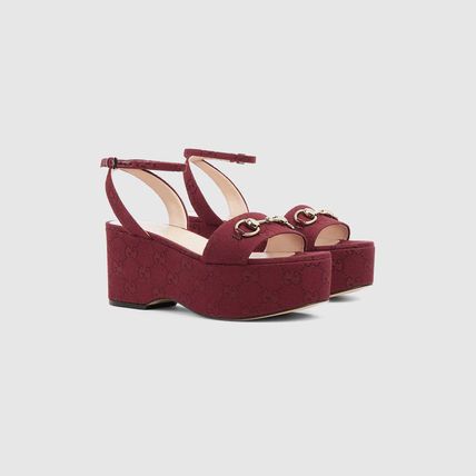 Gucci o1loc1c0326 794718 Women's Horsebit Flatform Sandals Size US 7.5 / IT 37.5 - 3 Thumbnail