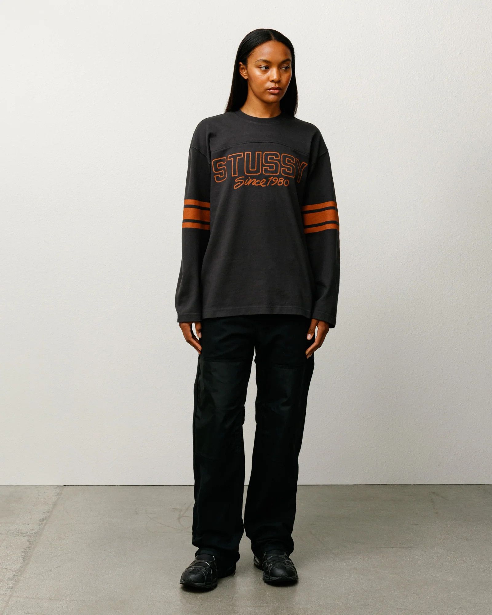 Stussy Stüssy Football Crew Black Size US L / EU 52-54 / 3 - 5 Thumbnail