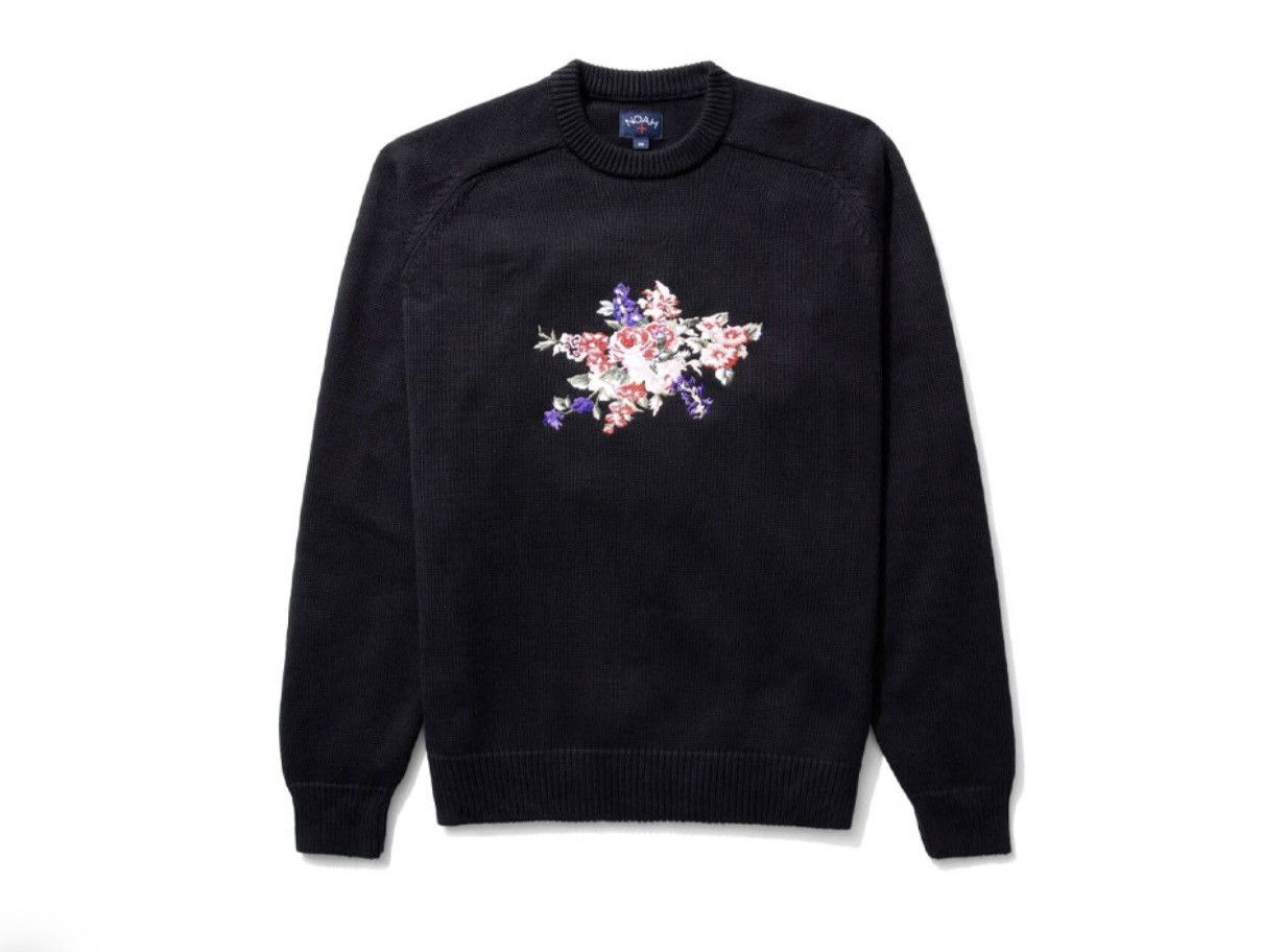 Noah Noah Pink Intarsia Flower Lambswool Sweater | Grailed