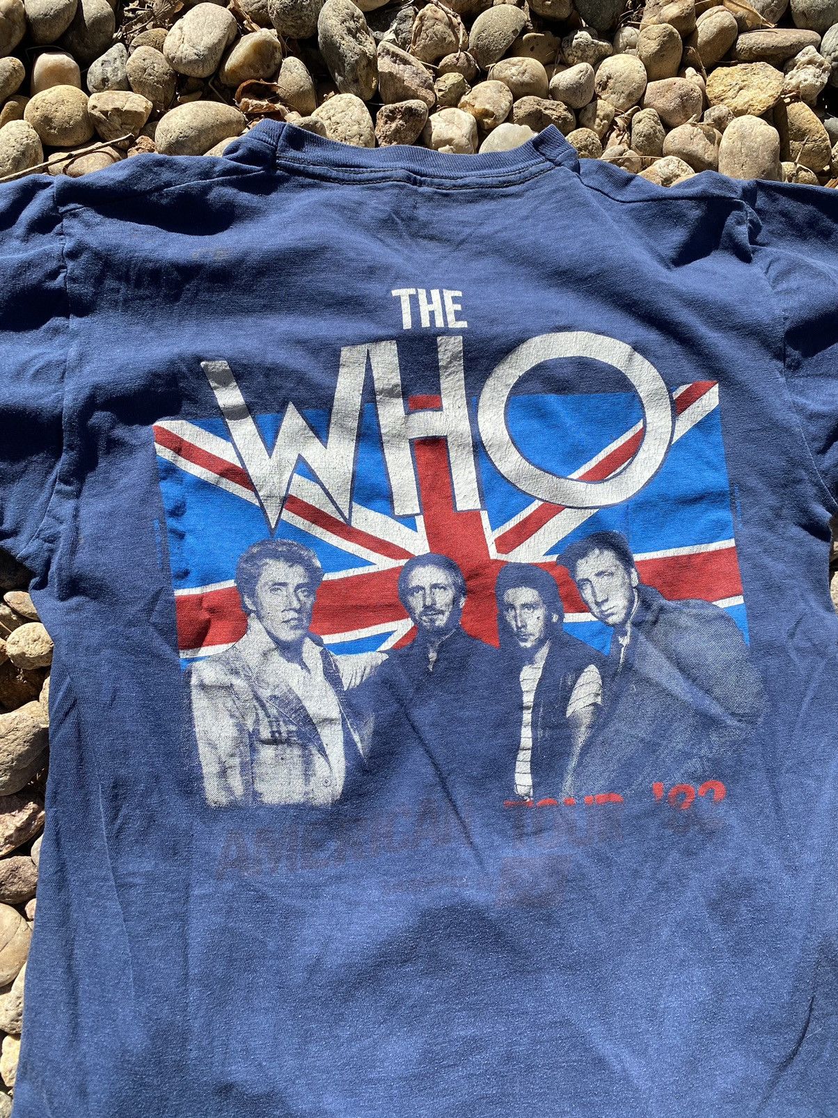 image of Vintage 1982 The Who T-Shirt in Blue, Men's (Size Small)