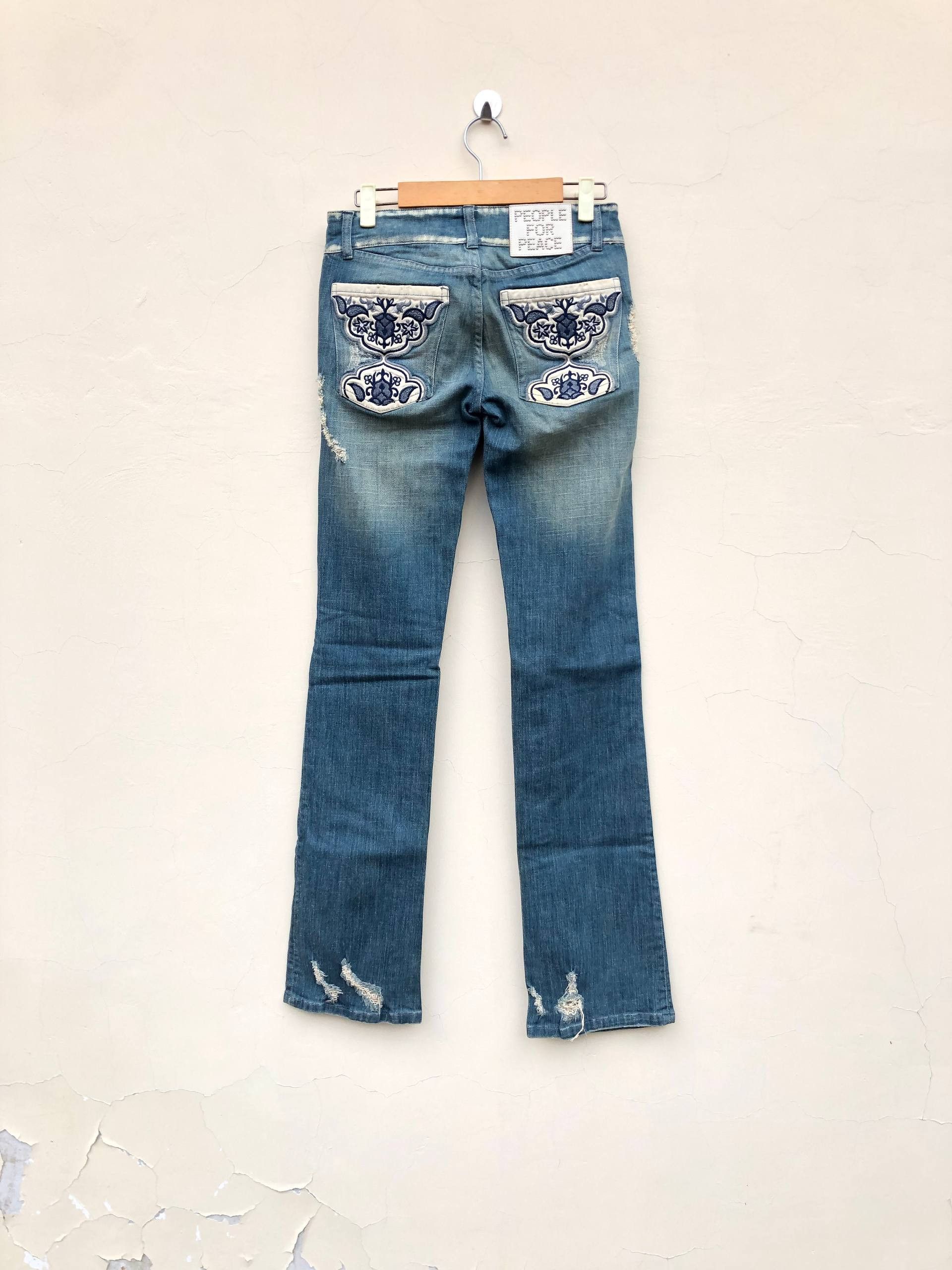 If Six Was Nine 2000s Patchwork Distressed Vkei Y2k Japanese Archive Size US 27 - 5 Thumbnail