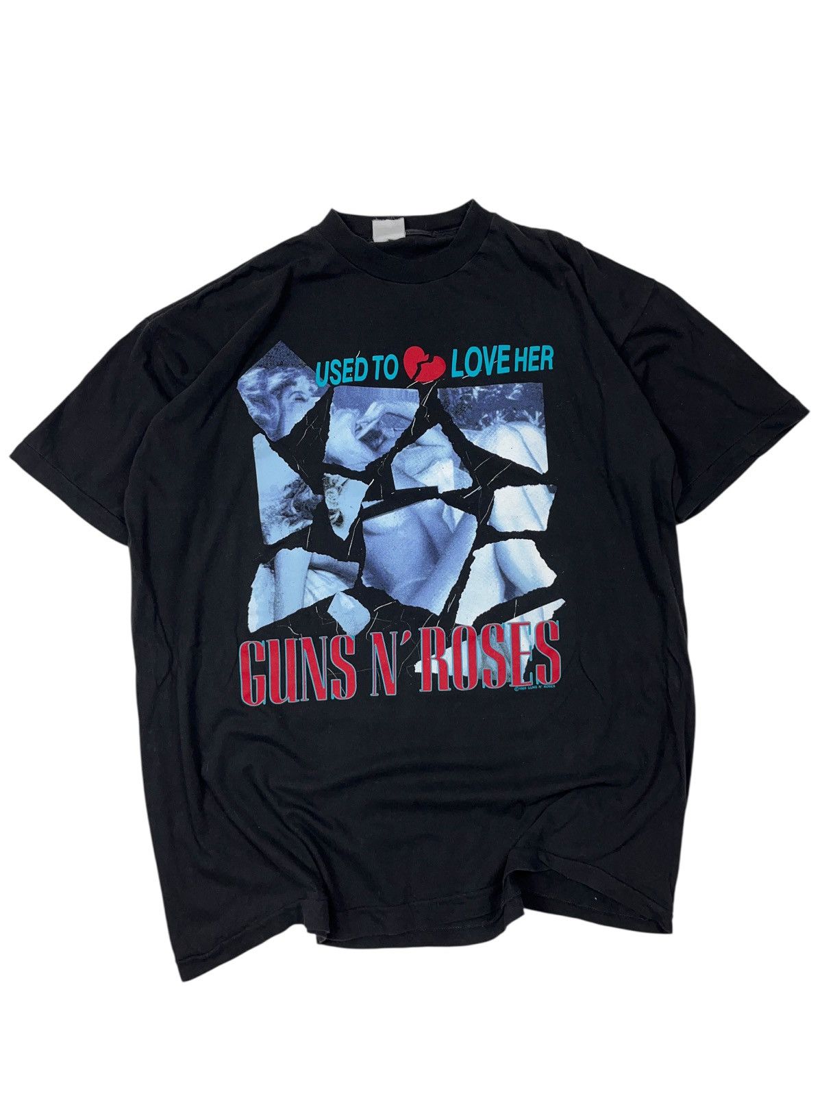 Guns N' Roses Vintage 1989 Guns N Roses Used to Love Her Band T-shirt Size US XL / EU 56 / 4 - 1 Thumbnail