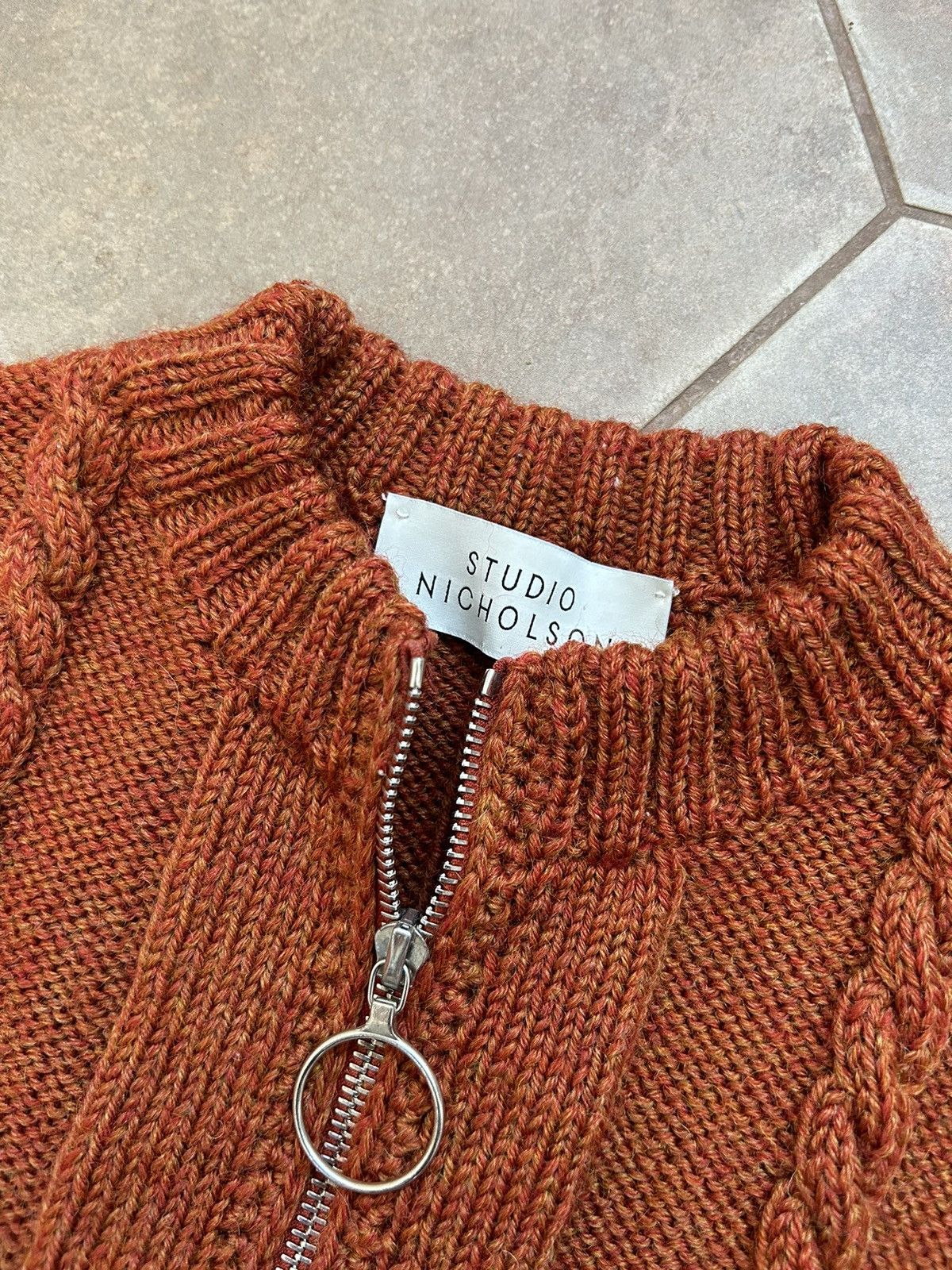 Other STUDIO NICHOLSON ZIP SWEATER KINT WOOL HAND MADE Size M / US 6-8 / IT 42-44 - 4 Thumbnail