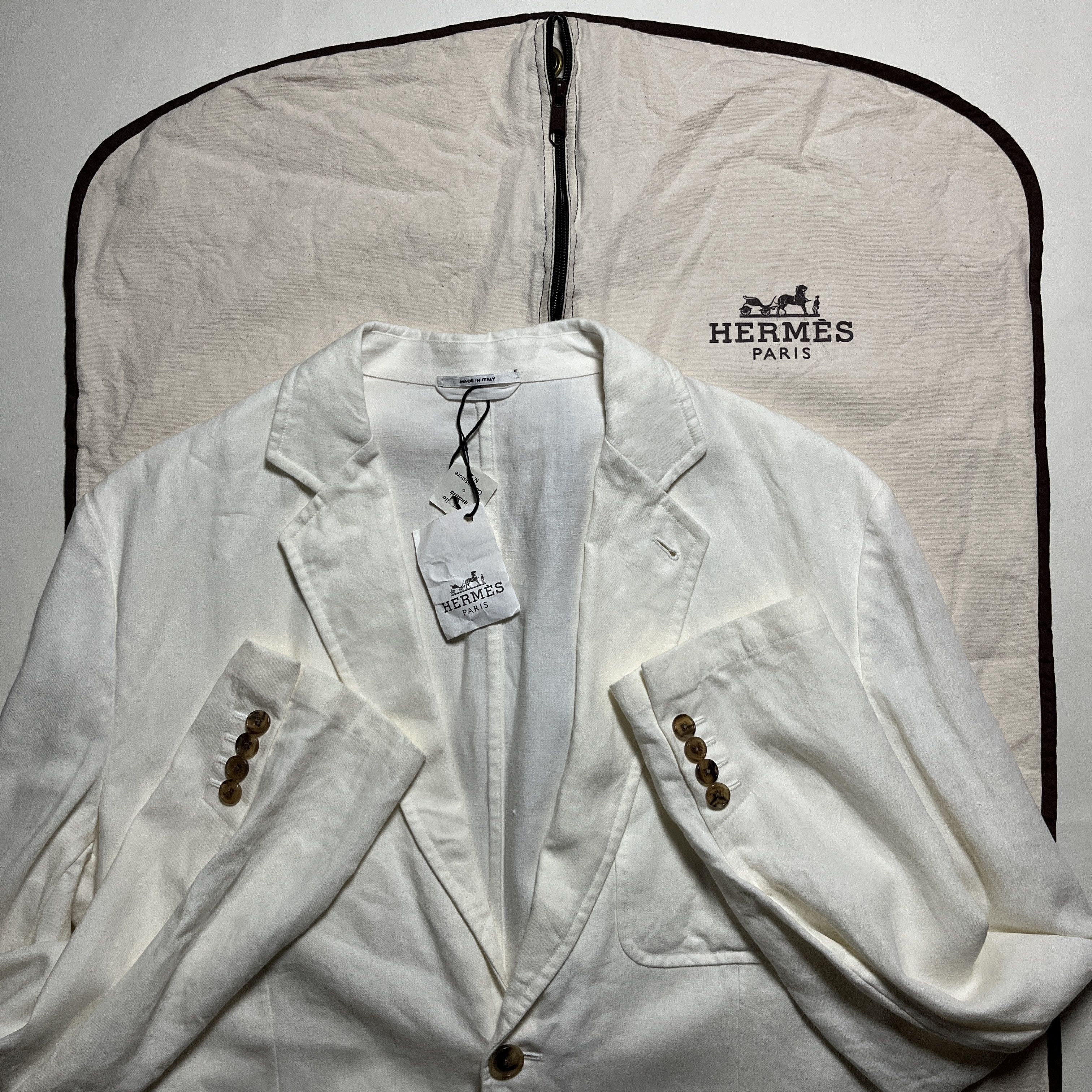 Hermes Hermes Linen Blazer Size 50R - 2 Thumbnail