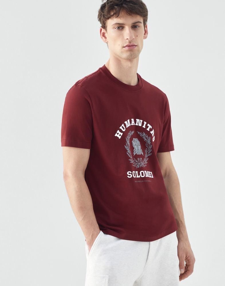 Brunello Cucinelli o1w1db10924 T-Shirt in Dark Red Size US M / EU 48-50 / 2 - 1 Thumbnail