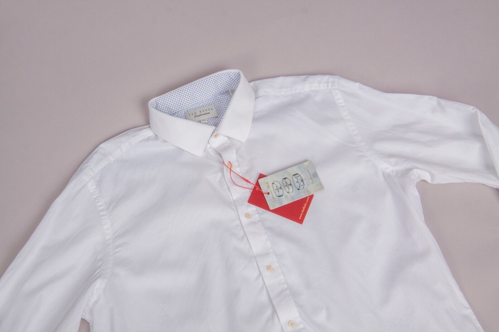 Ted Baker Ted Baker Etrigan Cotton Endurance Dress Shirt 34/35 White Size US L / EU 52-54 / 3 - 11 Thumbnail