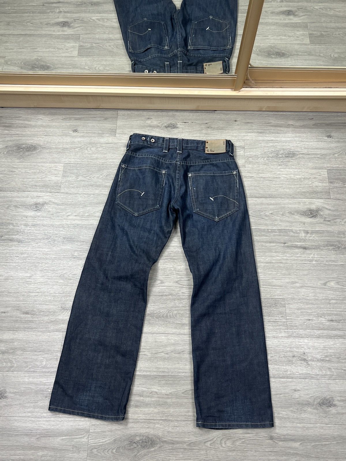 G-Star Vtg G-Star Raw Jeans Dark Wash Blue Loose Straight Denim Y2K Size US 30 / EU 46 - 1 Thumbnail
