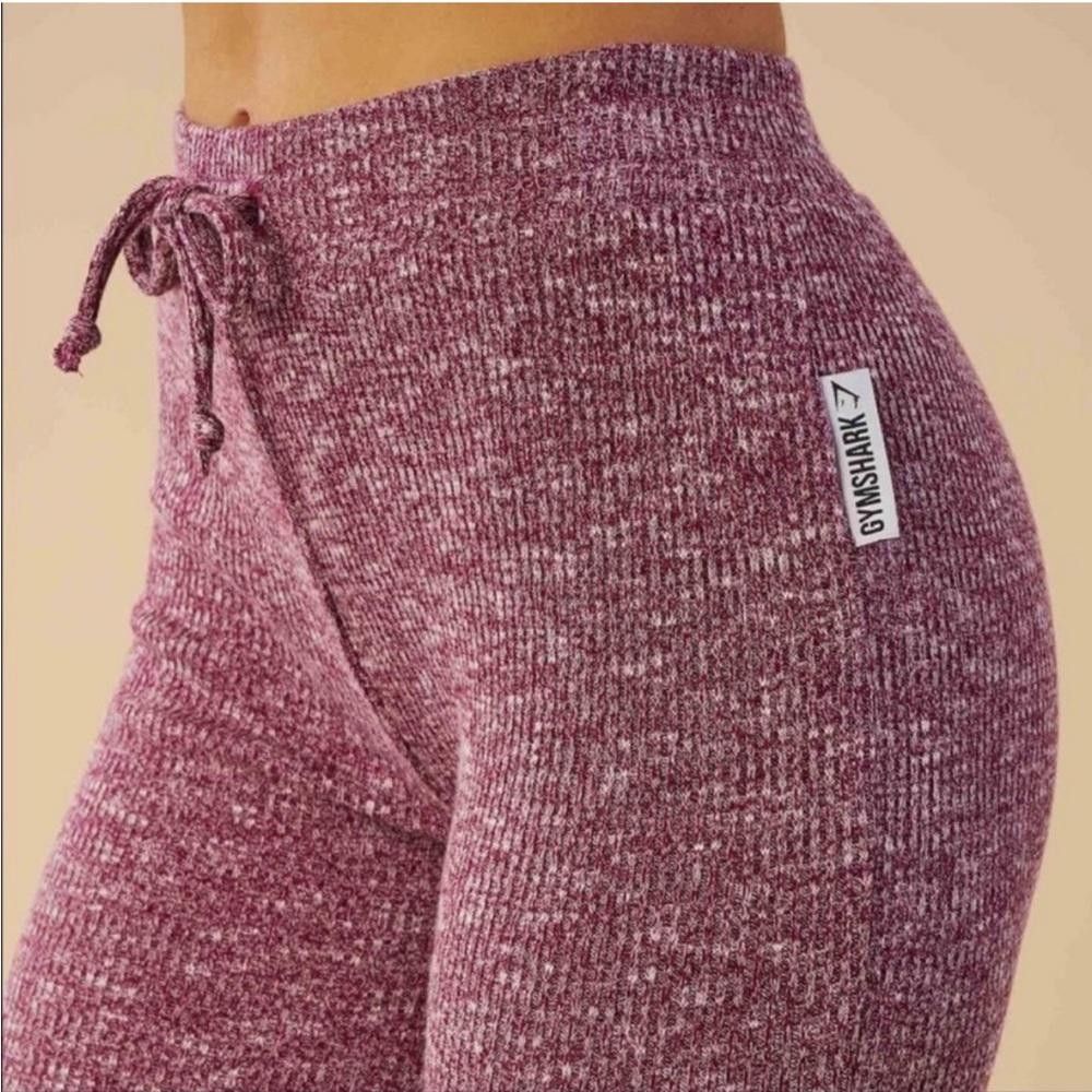 Gymshark GYMSHARK Slounge Jogger Lounge Pants Deep Plum Marl Size XS Size 26" / US 2 / IT 38 - 3 Thumbnail
