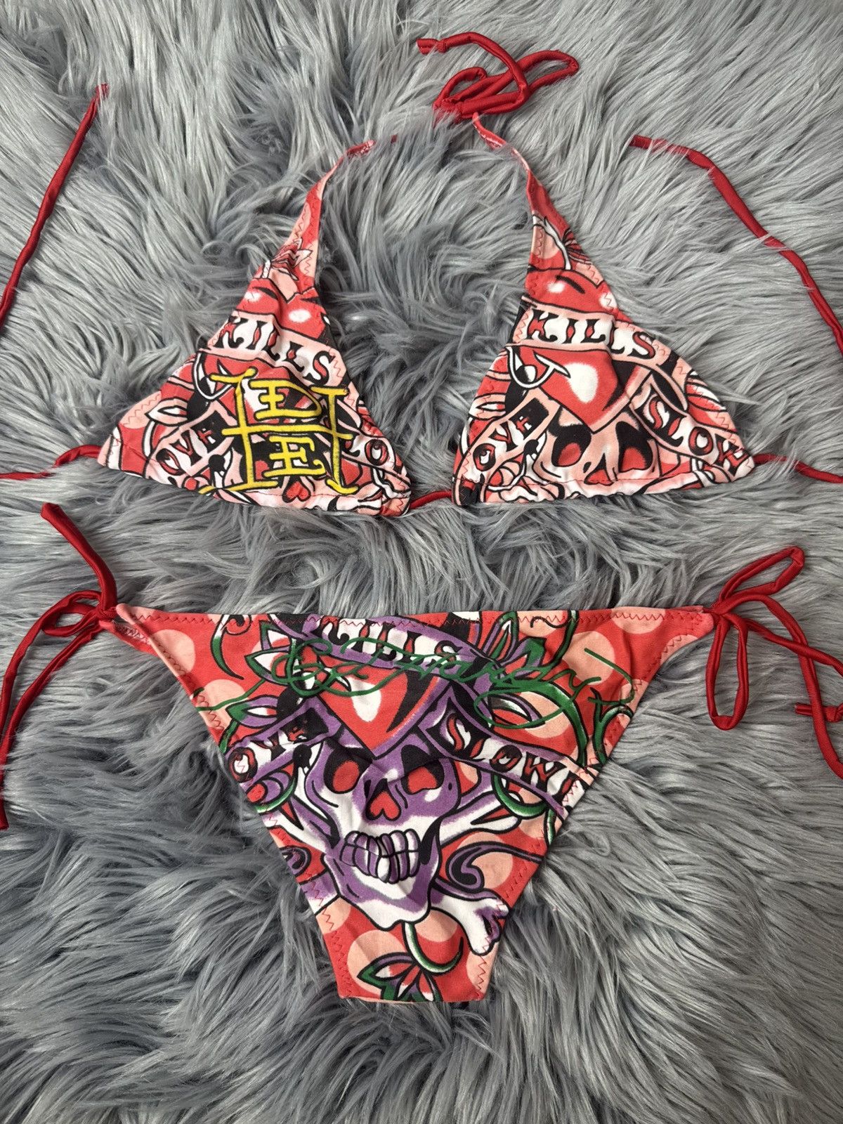Ed Hardy × Vintage Vintage Ed Hardy Bikini | Grailed