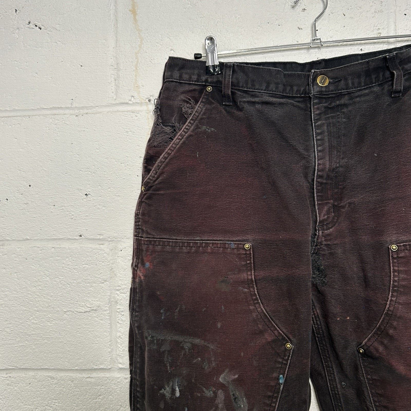 Carhartt Vintage Carhartt DoubleKnee Carpenter Pants “Black” B01 BLK Size US 35 - 3 Thumbnail