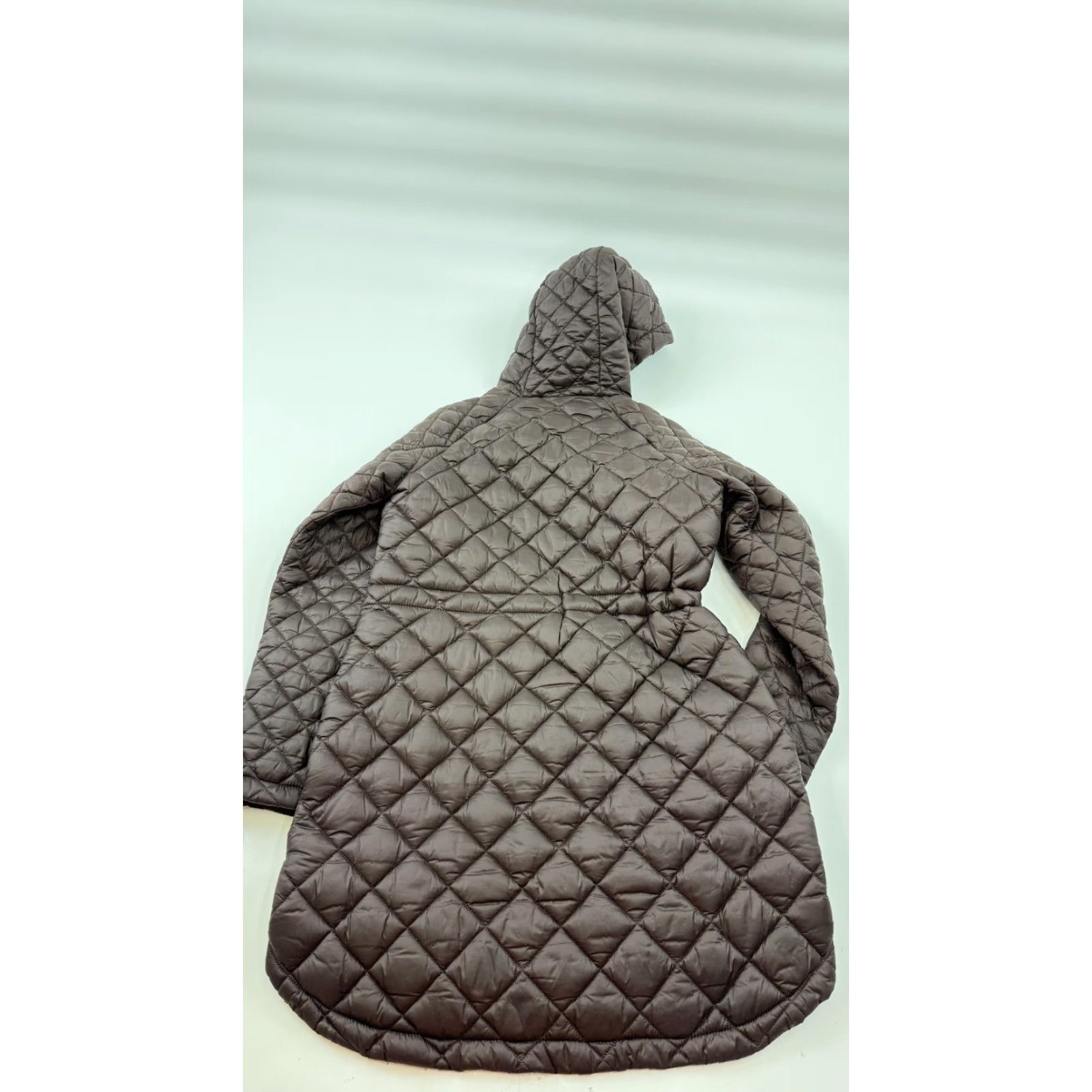 Athleta Athleta Coat Womens XS Brown Quilted Hooded Parka Full Zip Pockets Mid Length Size XS / US 0-2 / IT 36-38 - 5 Thumbnail