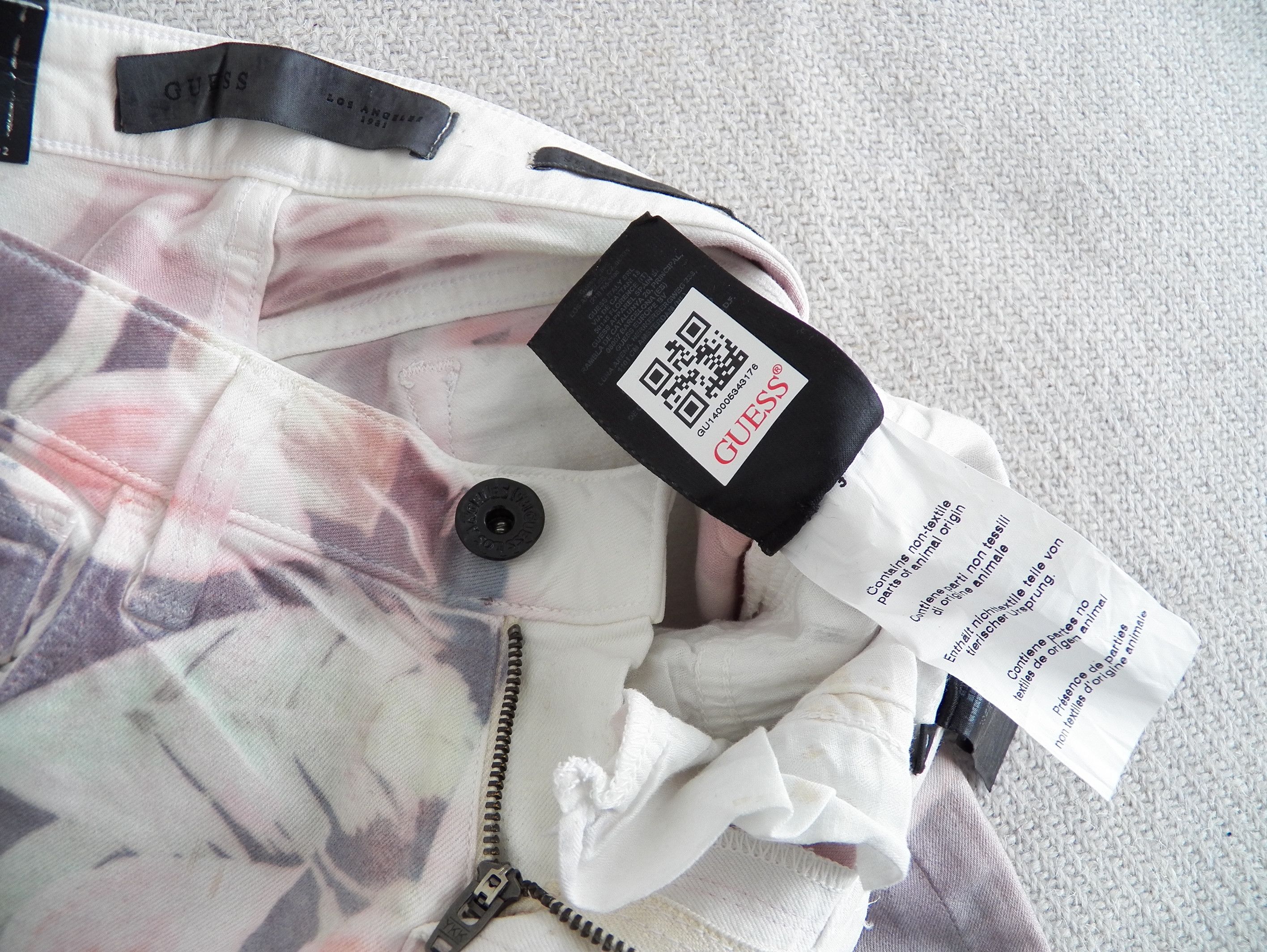 Guess GUESS Jeans 24 Skinny Ultra Low Floral Tropical Stretch Size 24" / US 00 / IT 34 - 7 Thumbnail
