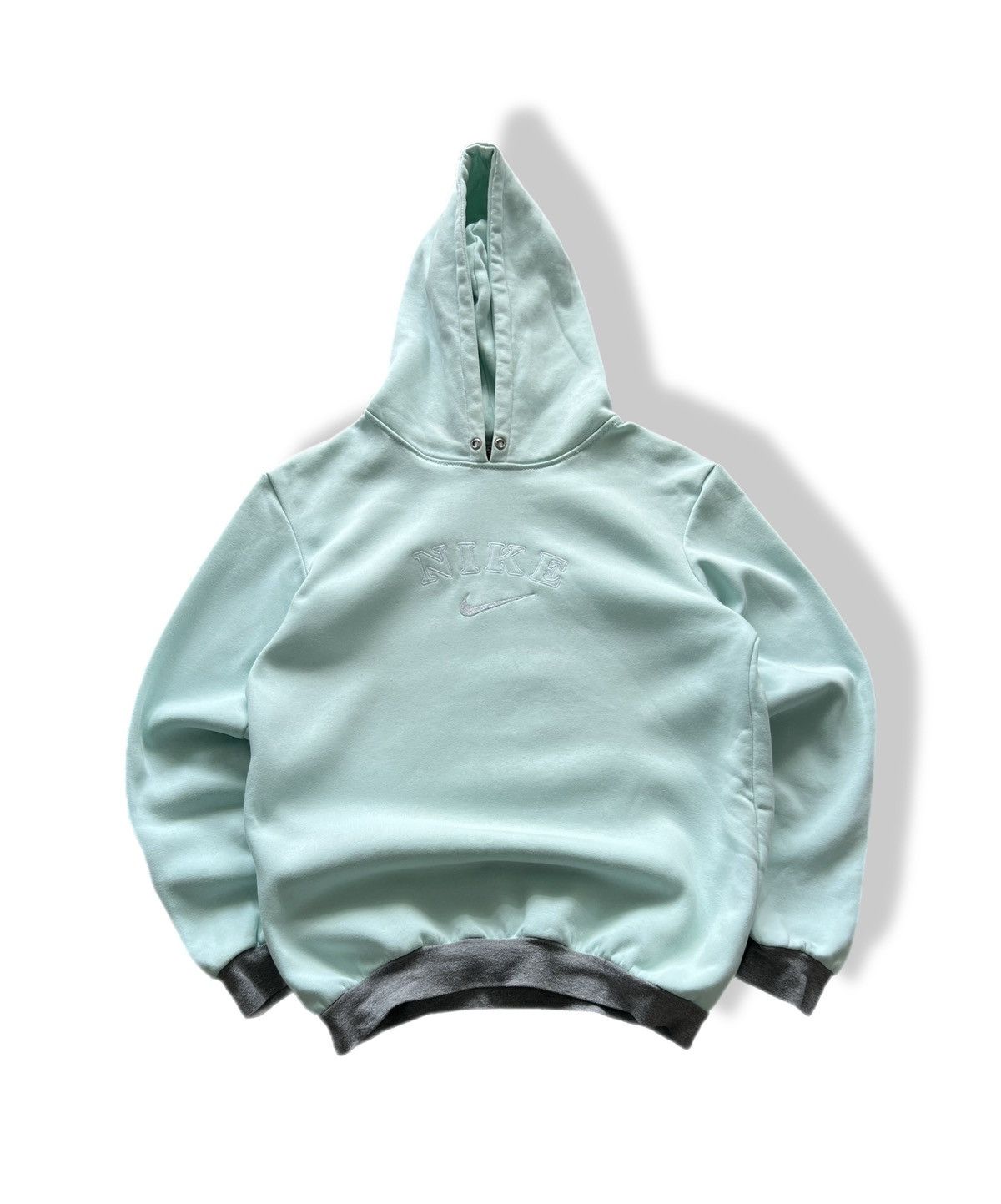 Vintage Nike Hoodie Big Logo Y2K XL Menthol Men's