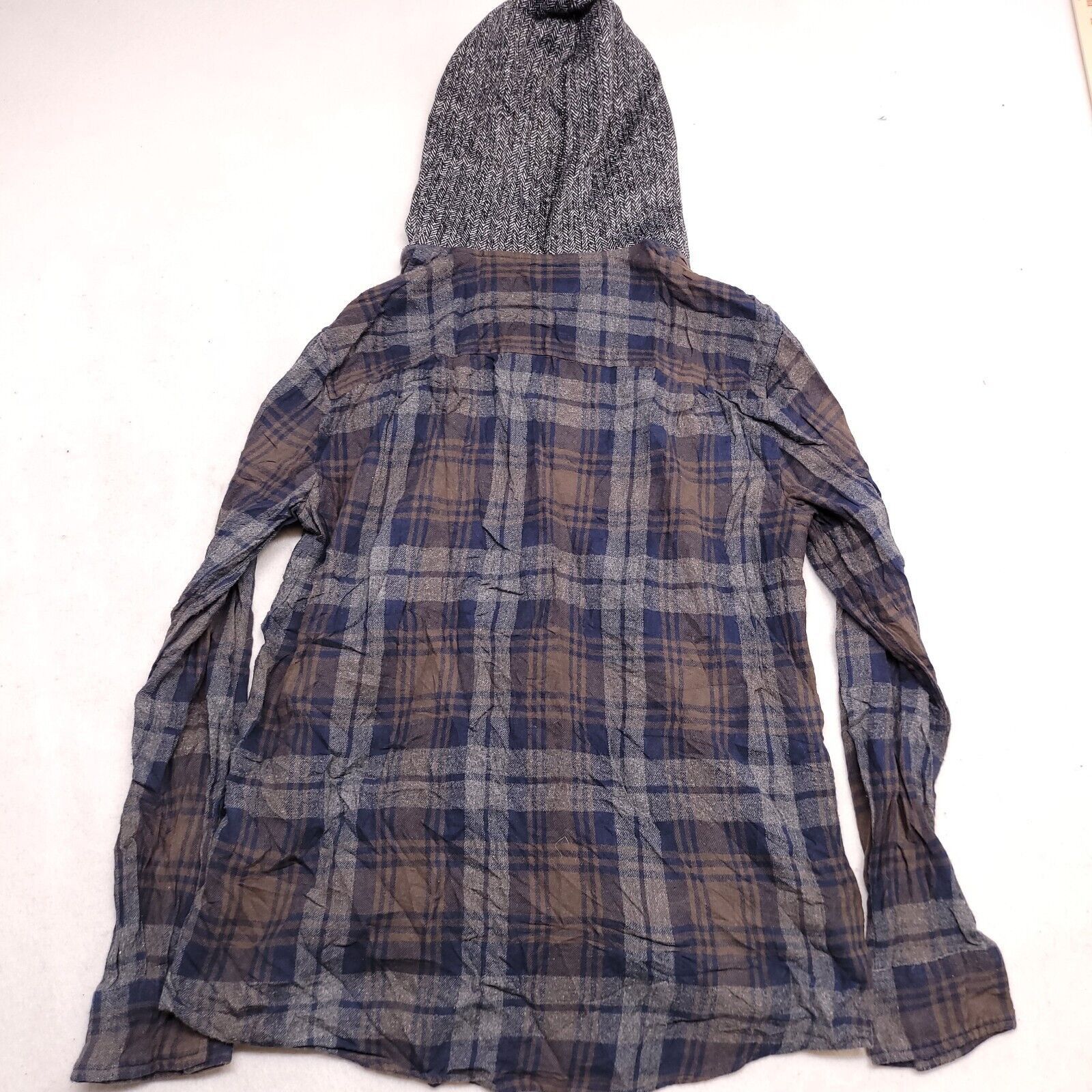 Retrofit Retrofit Casual Button Up Hoodie Mens Size Large Blue Brown Size US L / EU 52-54 / 3 - 10 Thumbnail