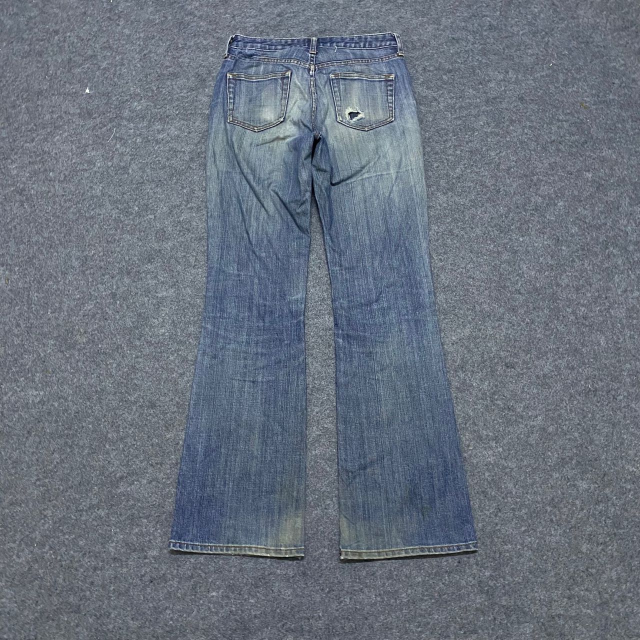 💥Flare💥Vintage Uniqlo Distressed Flare Denim