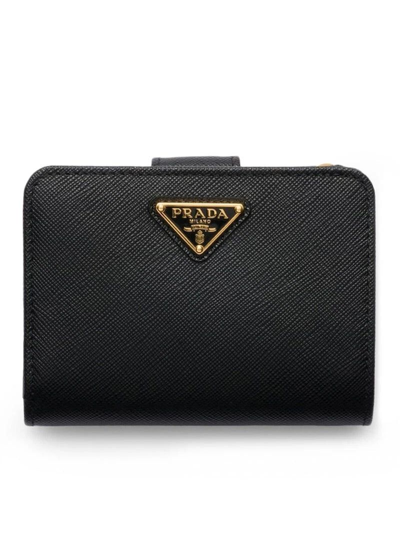 Prada PRADA Saffiano Black Leather Small Wallet New & Authentic Size ONE SIZE - 1 Thumbnail
