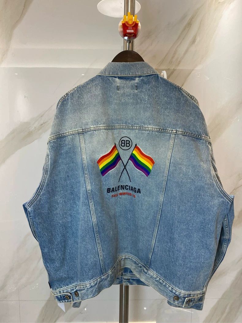 Balenciaga Balenciaga size 38 Blue Denim Jacket Size US L / EU 52-54 / 3 - 2 Thumbnail