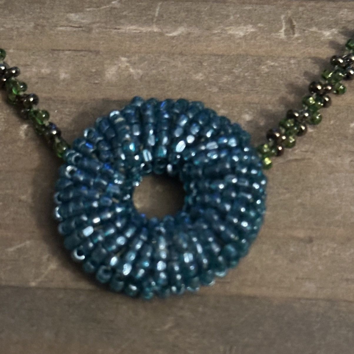 Vintage Vintage glass seed bead pendant necklace Size ONE SIZE - 3 Thumbnail