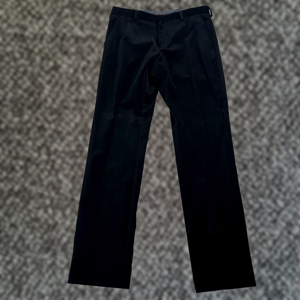 Tommy Hilfiger VINTAGE Tommy Hilfiger Mercer Chino Slim Fit Black Pants Mens 31 X 32 Cotton Soft Slim Straight Belt Loops Regular 31in Black Size US 31 - 1 Thumbnail