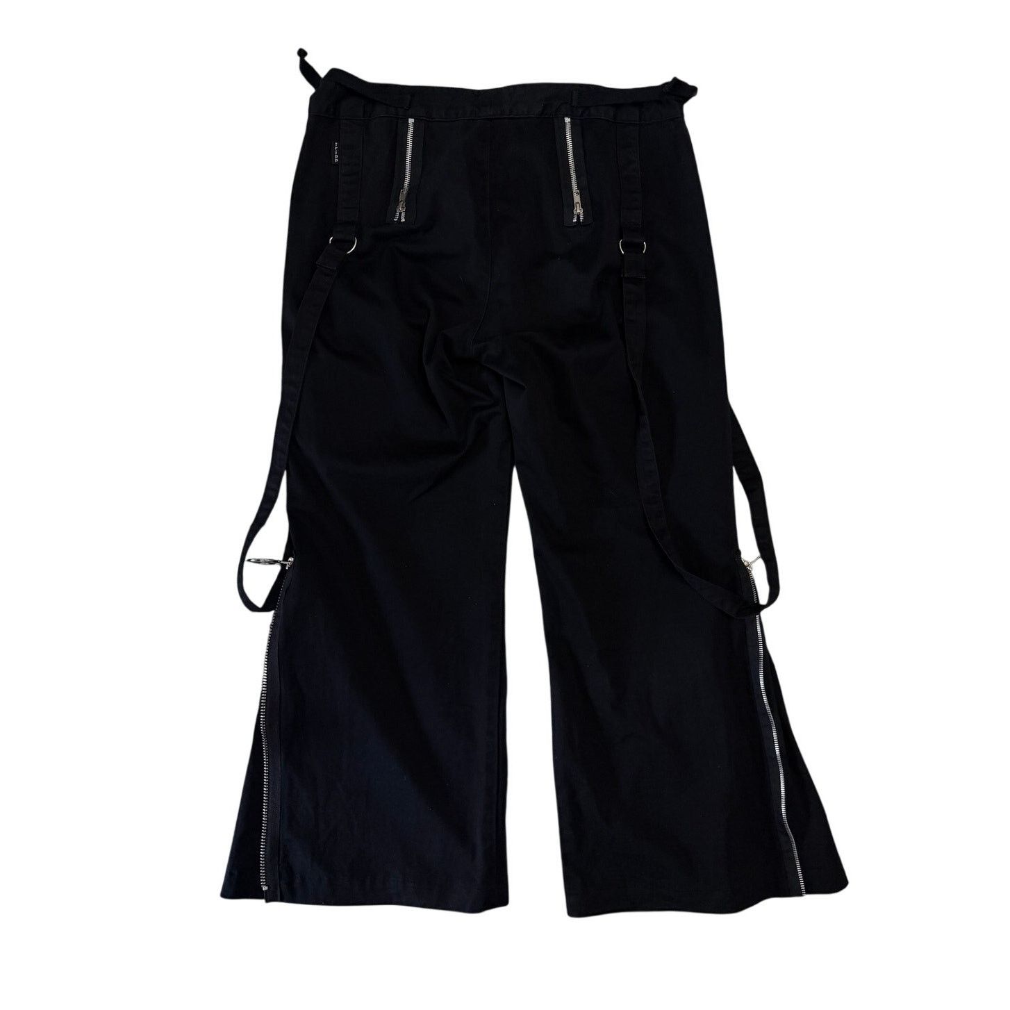 Tripp NYC Tripp NYC Bondage Zipper Flare Strap Alternative Black Pants Size 32" / US 10 / IT 46 - 3 Thumbnail