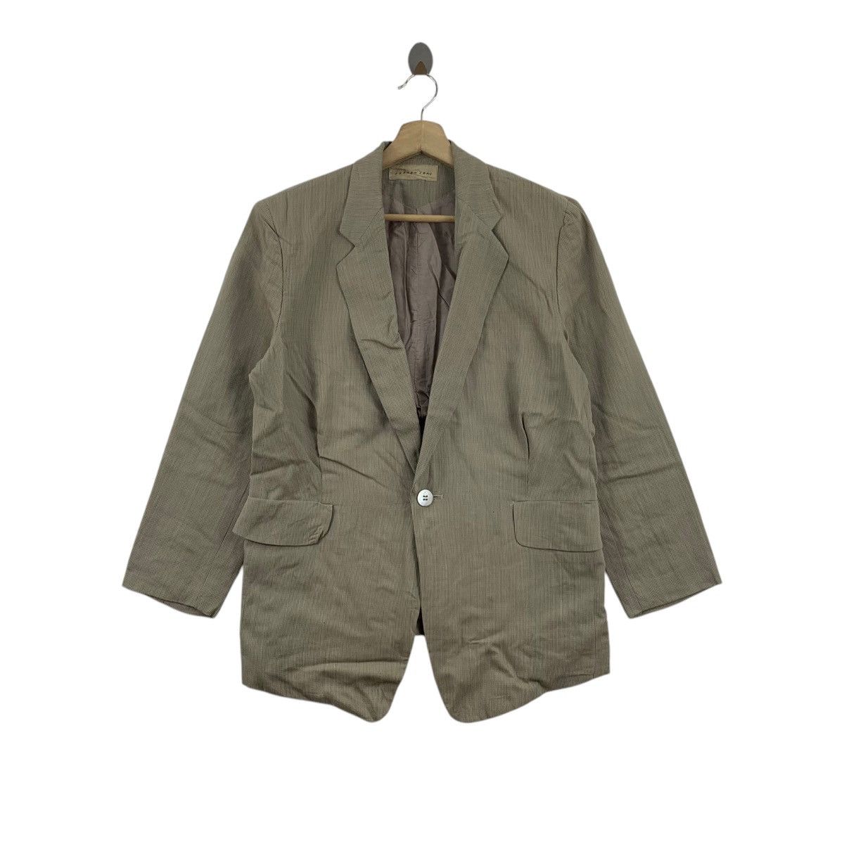Vintage Vintage JURGEN LEHL Germany Designer Beige Blazer Coat Size US M / EU 48-50 / 2 - 1 Thumbnail