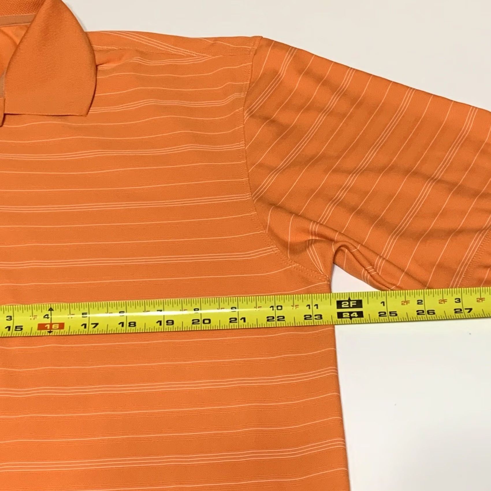 Nike Nike Golf Polo Shirt Mens Fit Dry Short Sleeve Orange Striped Size L Size US L / EU 52-54 / 3 - 6 Thumbnail
