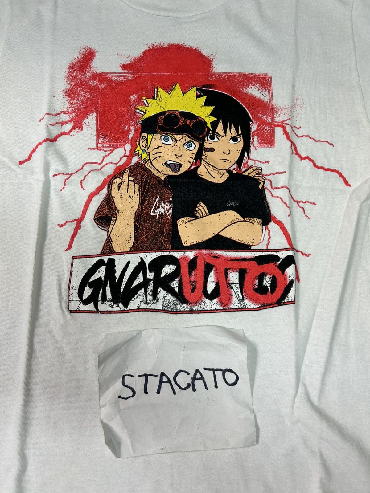 Gnarcotic × Japanese Brand Gnarcotic Lil Gnar Gnaruto Naruto Sasuke Tee White Size US S / EU 44-46 / 1 - 3 Thumbnail
