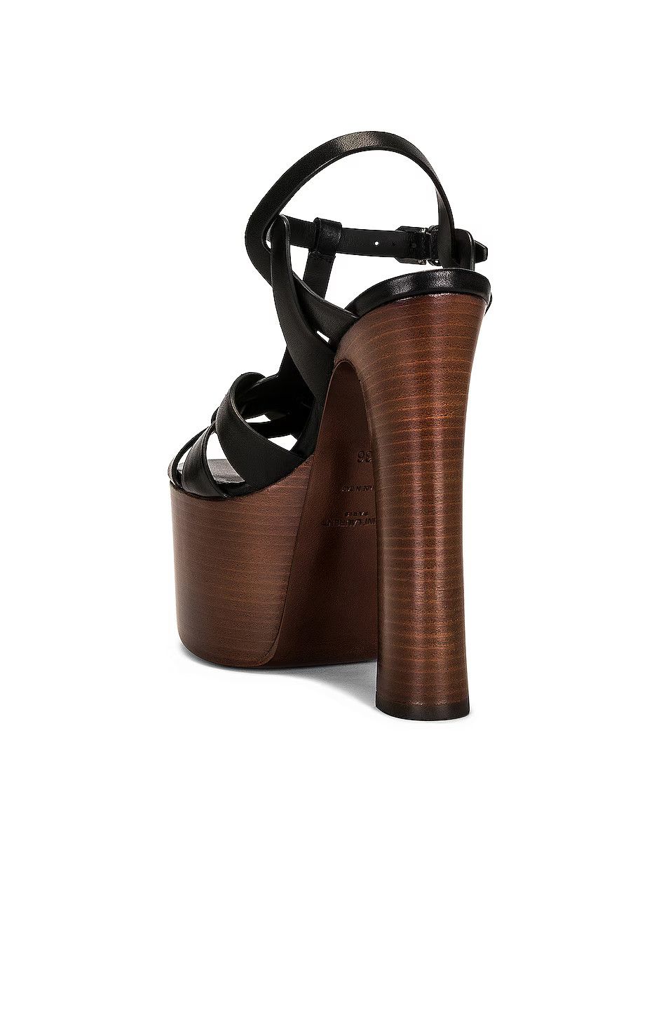 Saint Laurent Paris o1bcso1str1124 Tribute Platform Sandals in Black Size US 8.5 / IT 38.5 - 4 Thumbnail