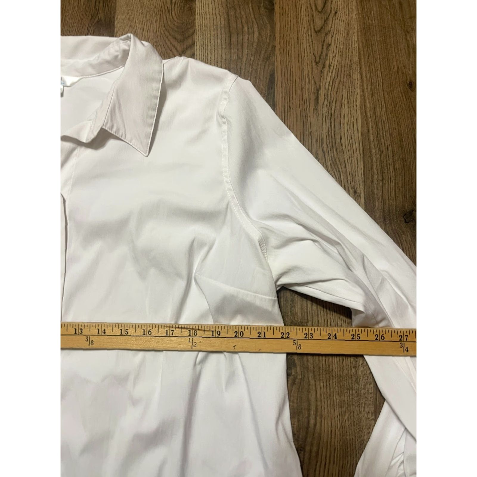 Vintage VINTAGE? No, Time & Tru Shirt Women's 3XL White Long Sleeve Button Up Blouse Shirt Size XXL / US 16-18 / IT 52-54 - 6 Thumbnail