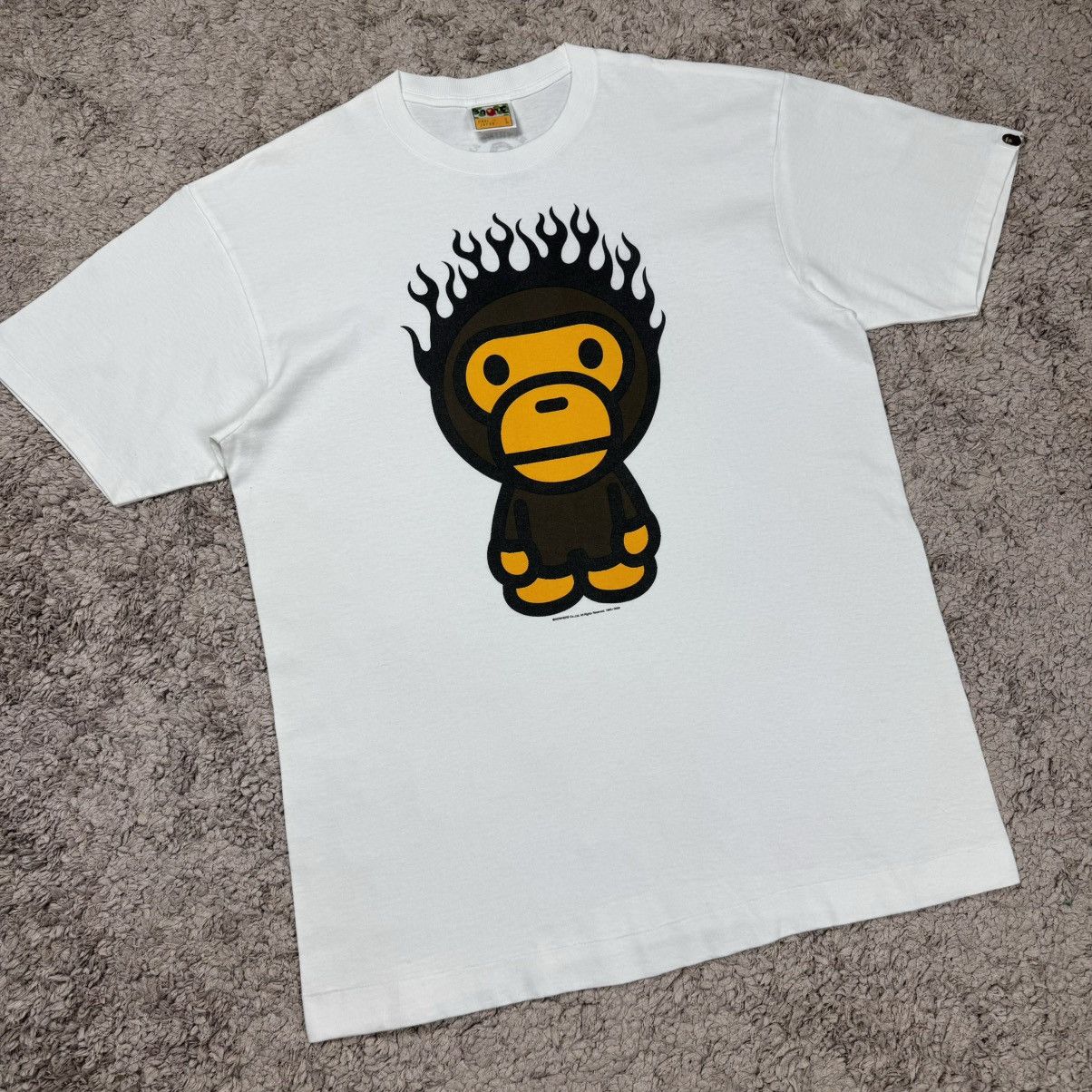 Bape Bape Baby Milo Flame Rare T-shirt Size US L / EU 52-54 / 3 - 2 Thumbnail
