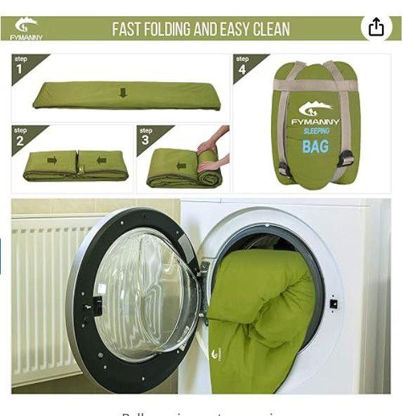Designer Warm Weather Sleeping Bag Waterproof Compact Lightweight Size ONE SIZE - 6 Thumbnail