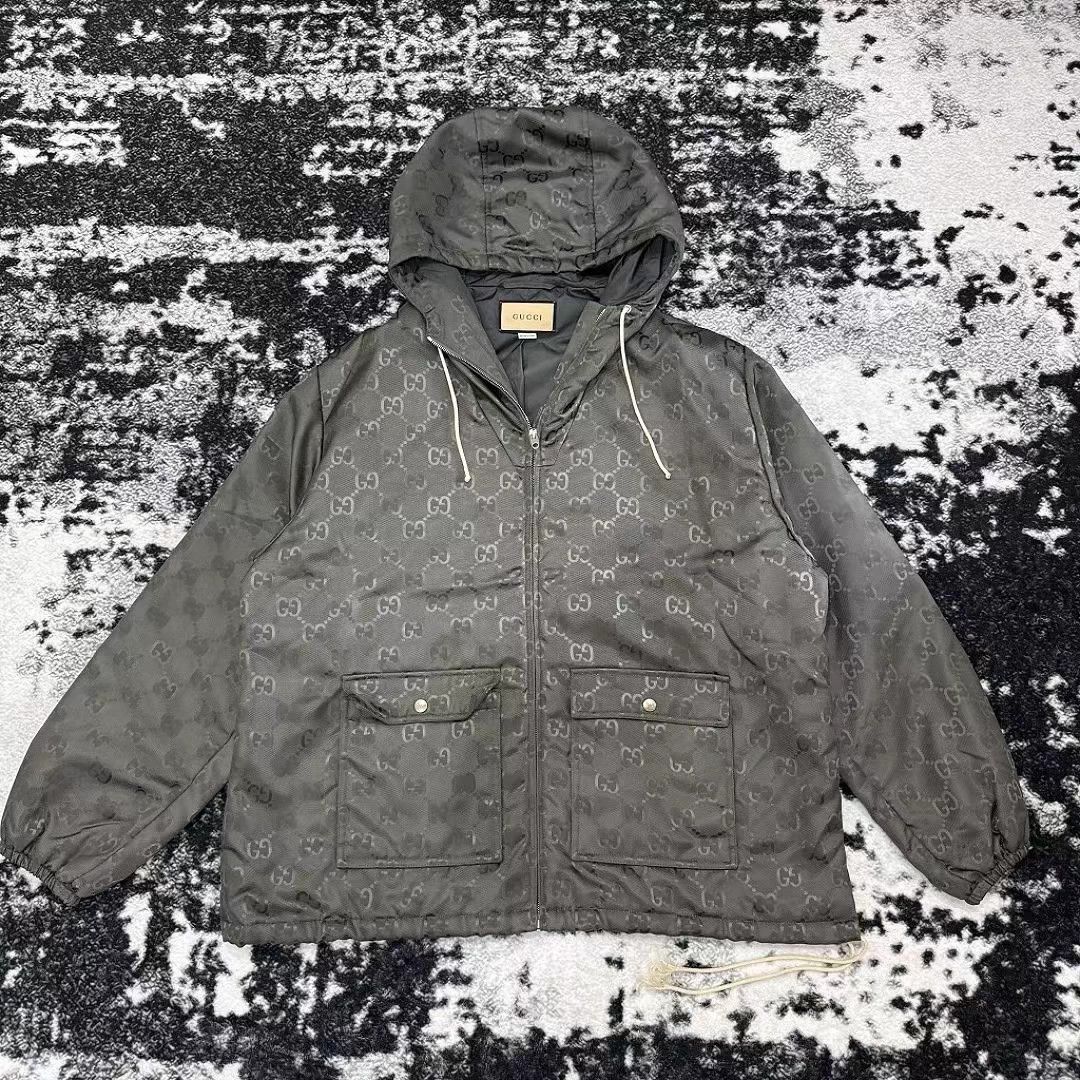 Gucci Gucci GG All Over Print Hooded Zip Jacket 48 IT Size US M / EU 48-50 / 2 - 1 Thumbnail