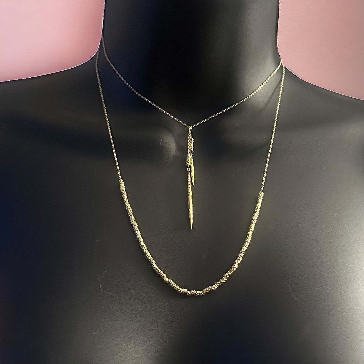 Other Gold tone double lariat necklace Size ONE SIZE - 1 Thumbnail