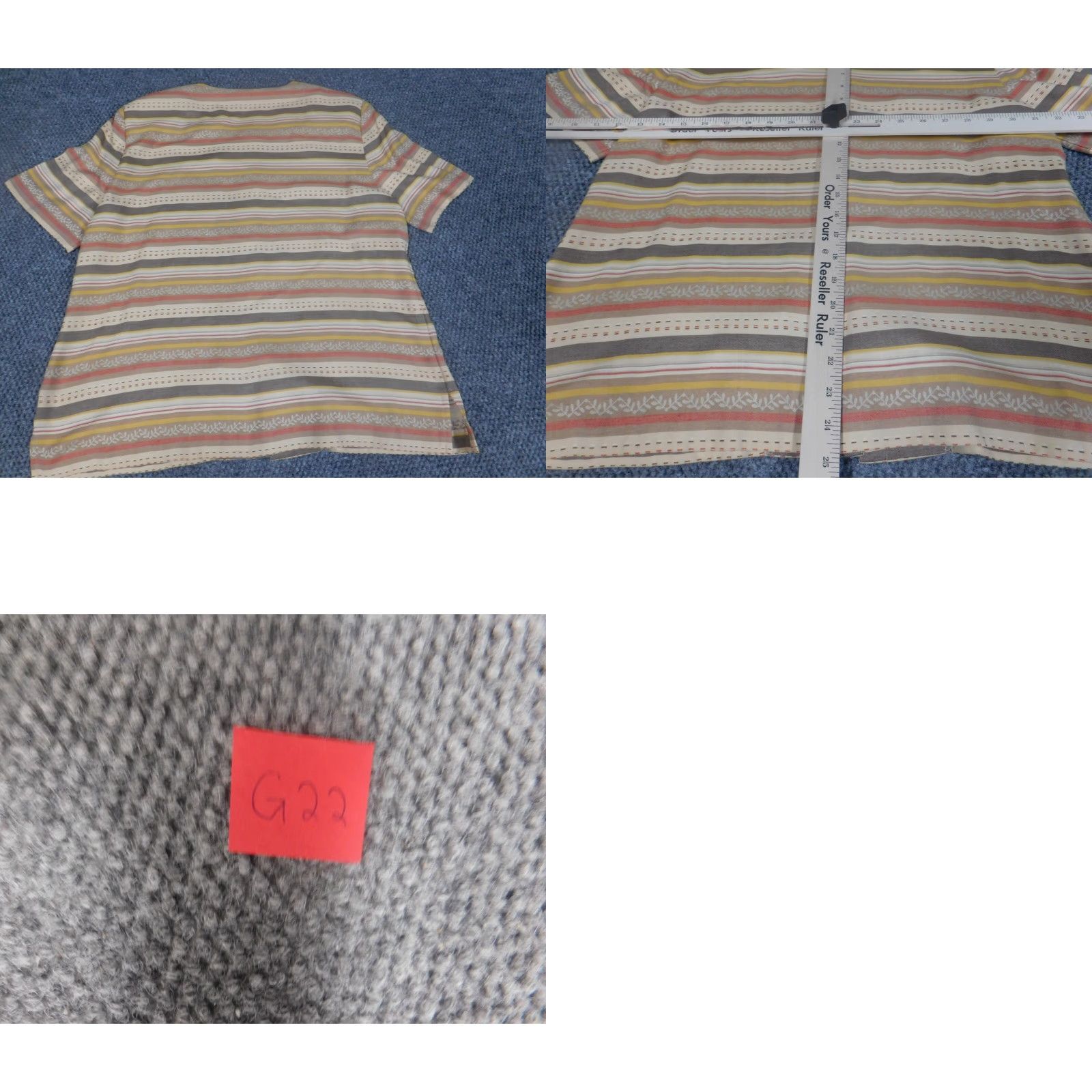 Vintage Alfred Dunner Womens Jacket 10 Beige Striped Button Shoulder Pads Casual Mid-Length Knit Polyester Embroidered Peanuts Pattern 10 Womens Mens? Size L / US 10 / IT 46 - 8 Thumbnail