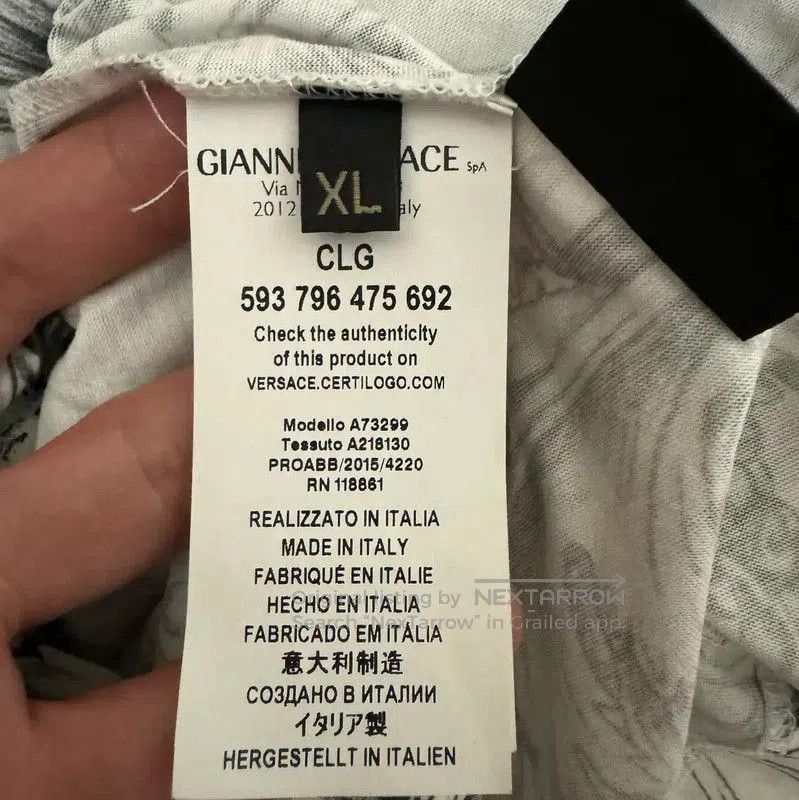 Versace Versace White Cotton Embroidered Logo T-Shirt . Size US XL / EU 56 / 4 - 5 Thumbnail