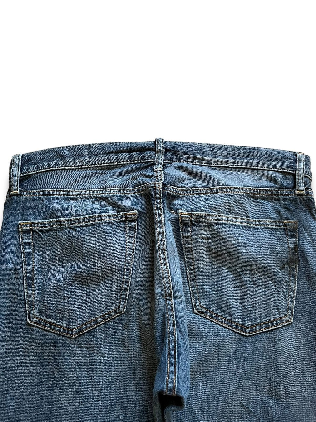 Japanese Brand × Uniqlo Vintage Japanese Uniqlo Selvedge Distressed Loose Blue Jeans Size US 35 - 9 Thumbnail