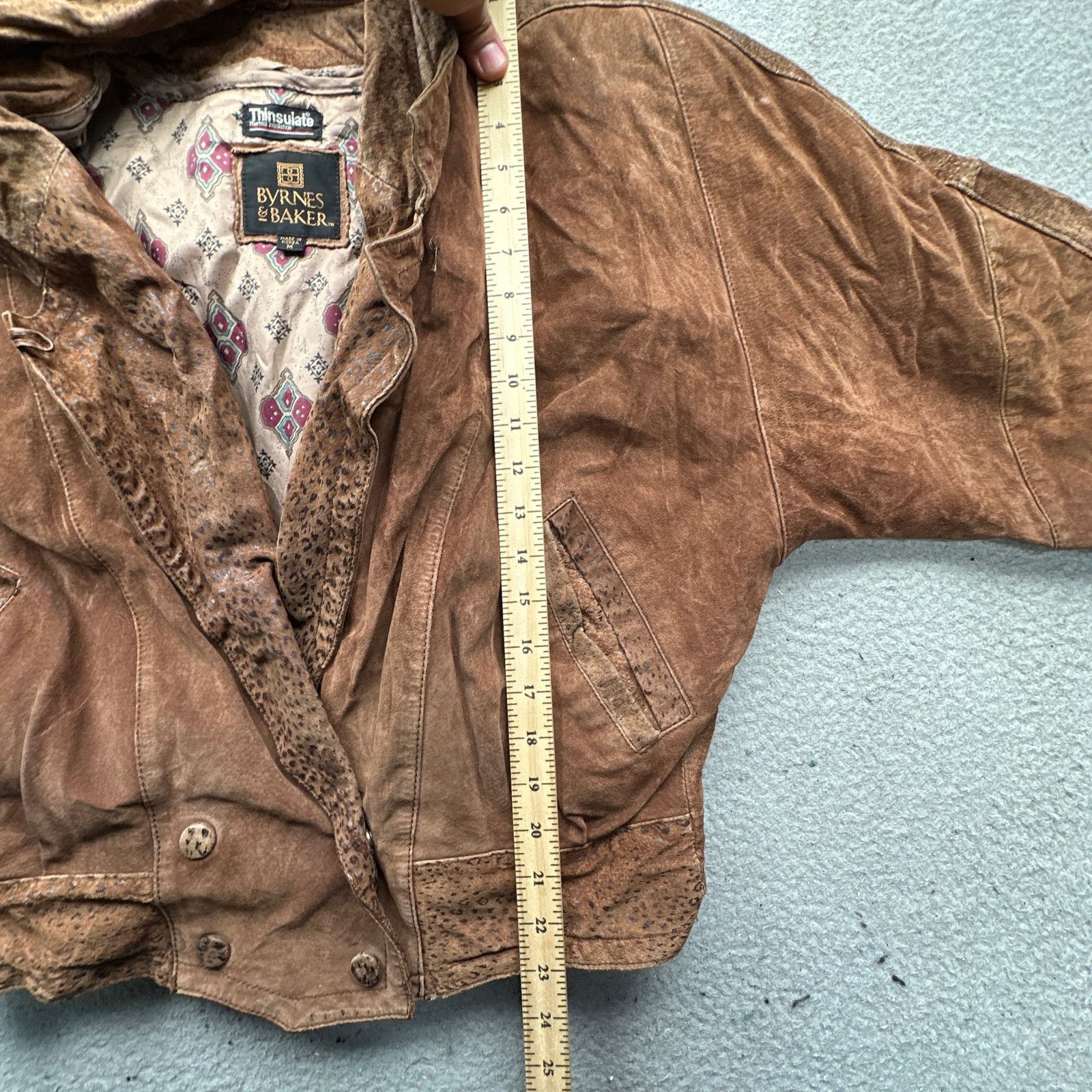 Other Vintage Byrnes Baker Thinsulate Lined Suede Leather Jacket M Size M / US 6-8 / IT 42-44 - 5 Thumbnail