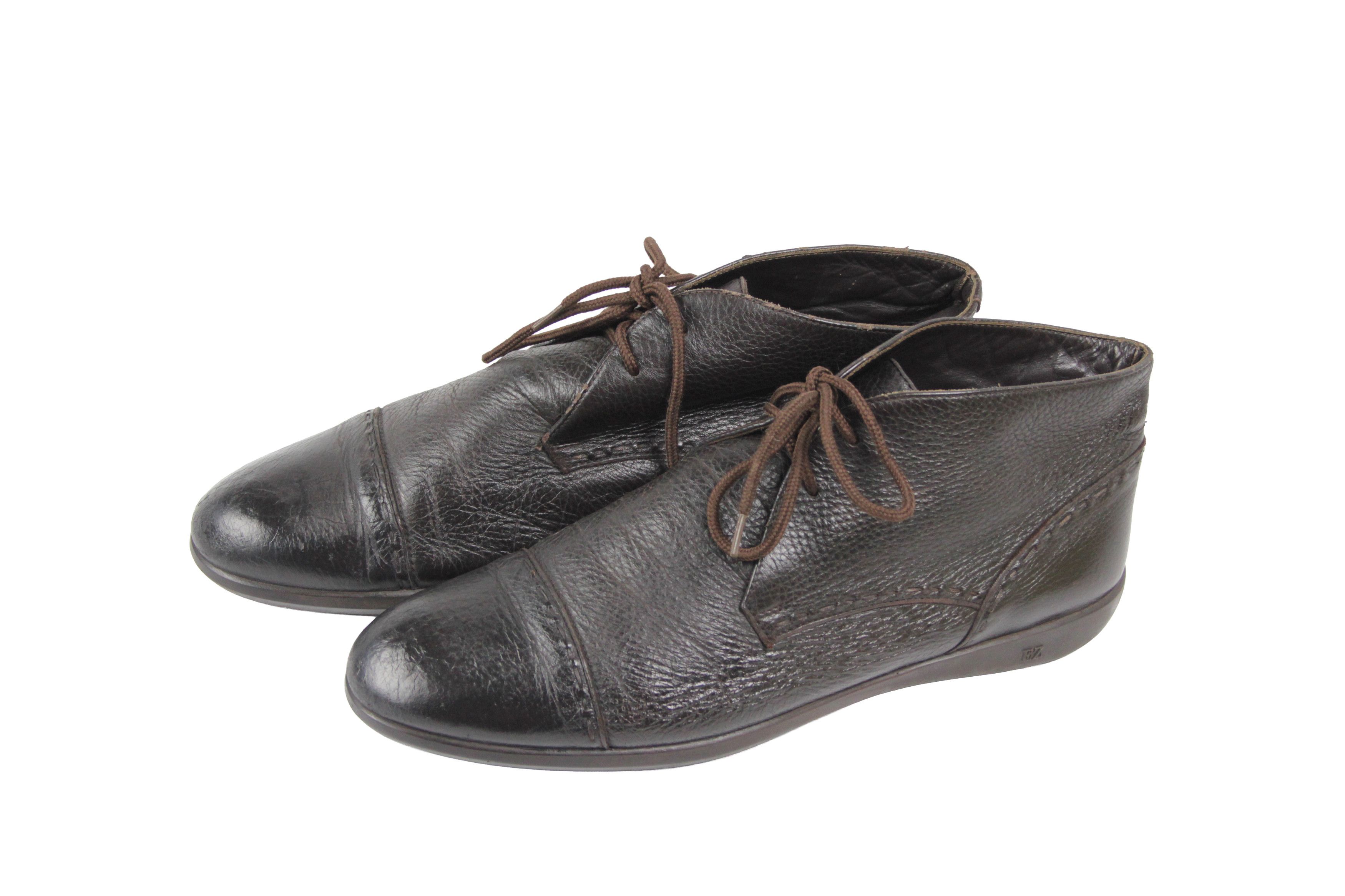 Ermenegildo Zegna Leather Chukka Boots Size US 10.5 / EU 43-44 - 3 Thumbnail
