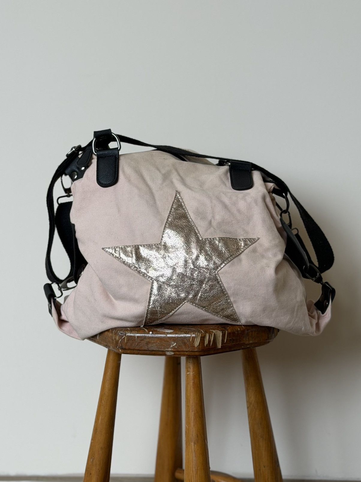 Vintage Y2K Cotton Hippie Bag With Pockets Streetwear