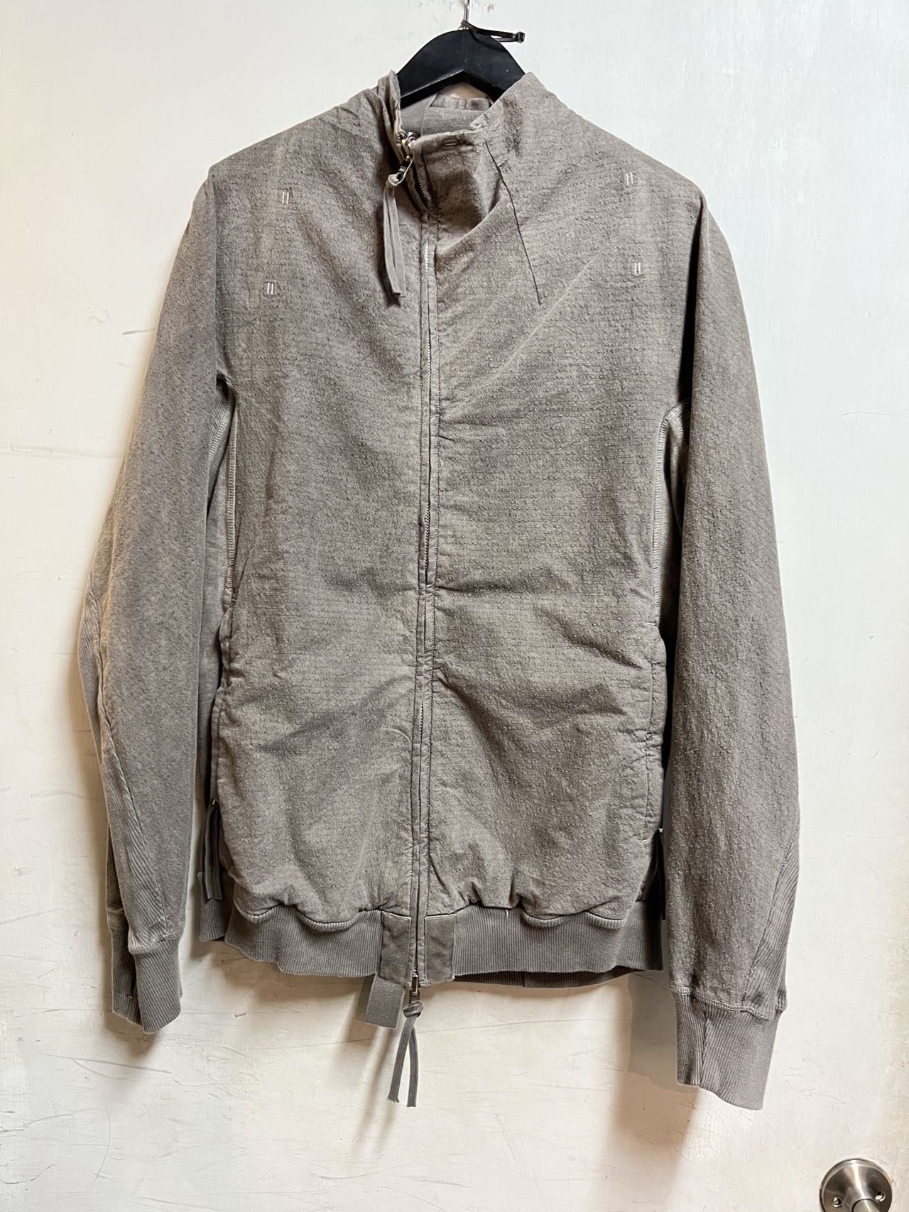 image of Boris Bidjan Saberi Men Reversible Hybrid Zipper Jacket in Grey (Size XL)