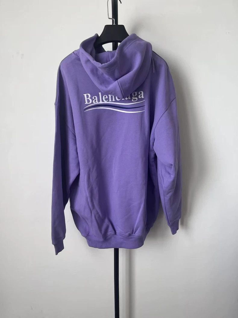 Balenciaga Balenciaga LogoLogoEmbroidered Pullover Hoodie Size XS / US 0-2 / IT 36-38 - 2 Thumbnail