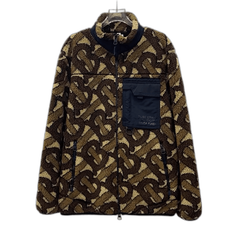 Burberry Burberry Brown Teddy Fleece Zip Jacket Size US L / EU 52-54 / 3 - 1 Thumbnail