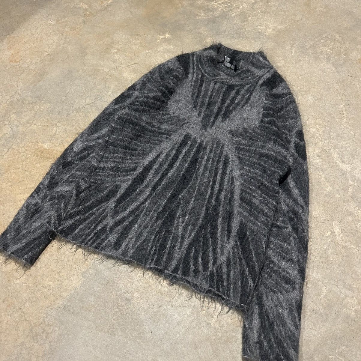 Designer × Emporio Armani Archival Emporio Armani Mohair Shaggy Patterned Sweater Size US S / EU 44-46 / 1 - 2 Thumbnail