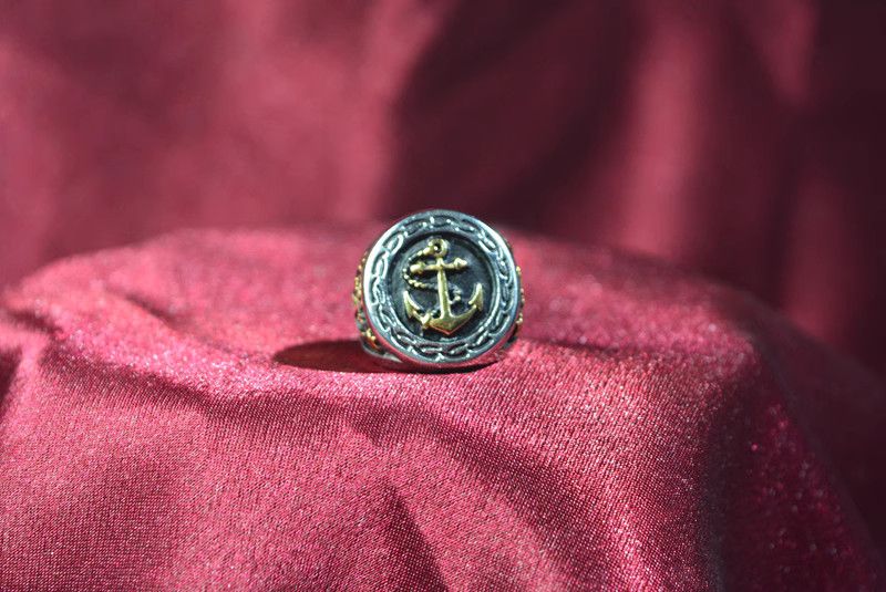 Jewelry Sailor Dark Jewelry Rings Open Size Chrome Ring (Size 7-13) Size ONE SIZE - 5 Thumbnail