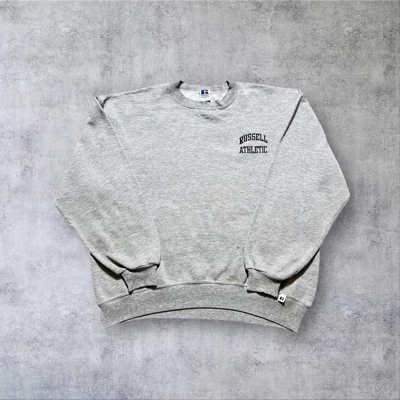 Russell Athletic Vintage Russell Athletic Grey Logo Spell Out Sweatshirt Size US XL / EU 56 / 4 - 1 Thumbnail