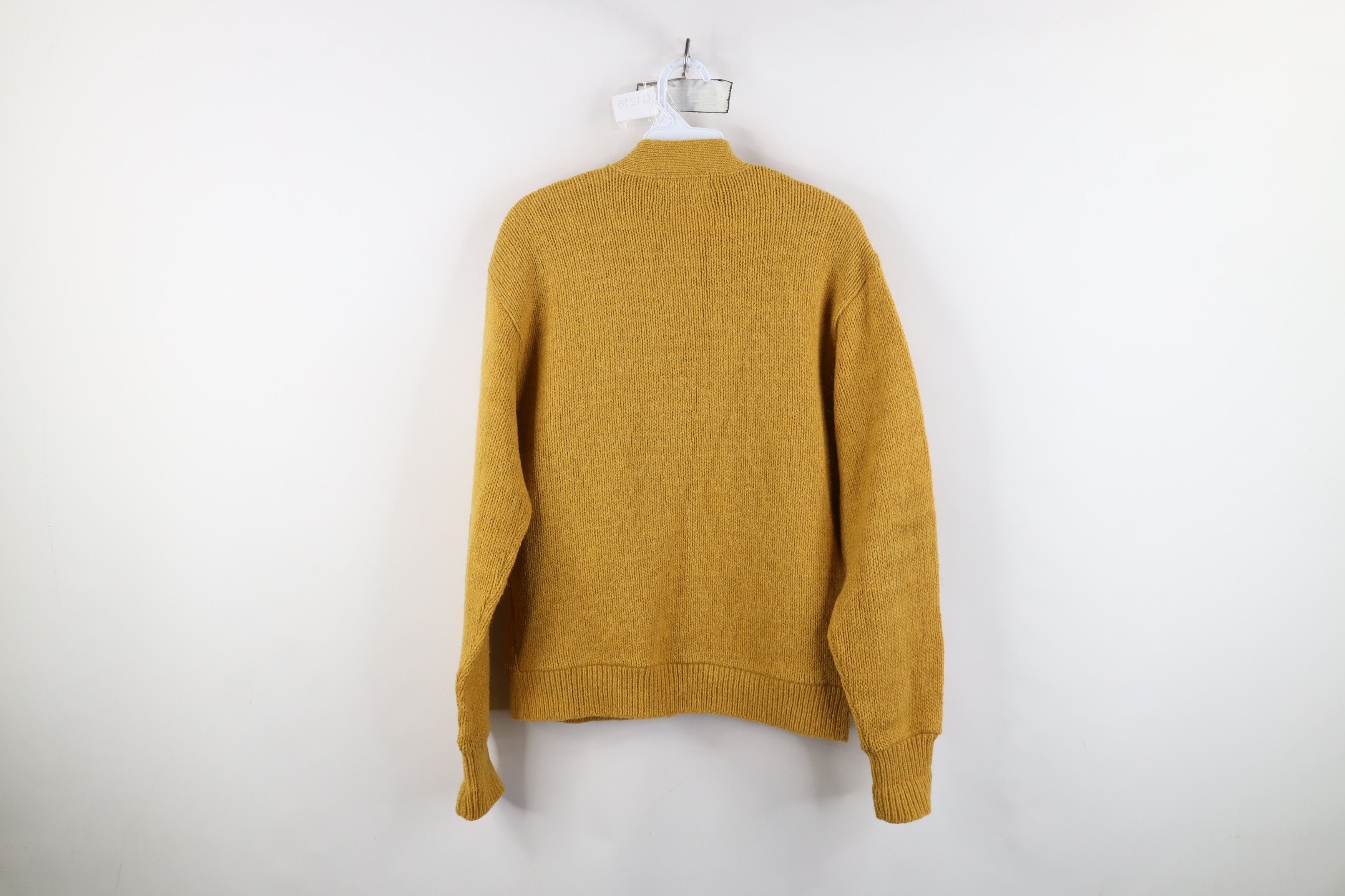 Vintage Vintage 50s Rockabilly Cable Knit Suede Cardigan Sweater USA Size US M / EU 48-50 / 2 - 11 Thumbnail