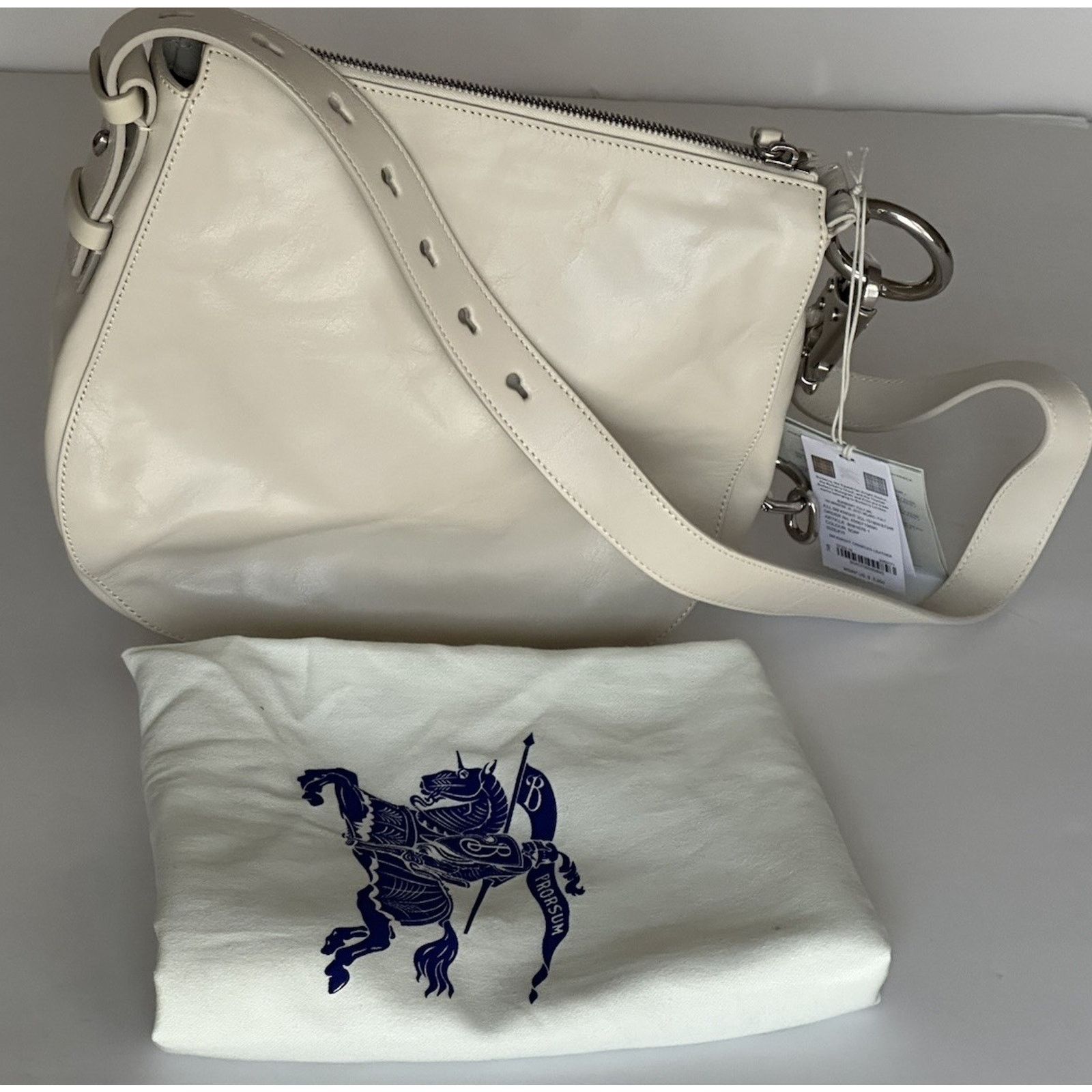 Burberry Burberry Small Knight Crinkled Leather Shoulder Bag 80816761 Size ONE SIZE - 20 Thumbnail